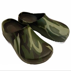 Birkenstock Super Birki's Camo Green Clog Shoes 7